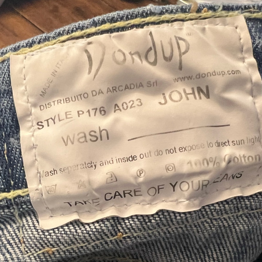 Dondup “John” Distressed Straight Leg Jeans – Made in Italy – Size 28 - Picture 7 of 7